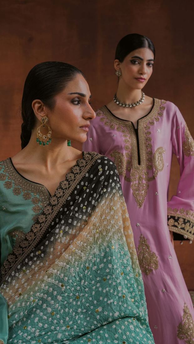 Amara & Sara story ad creative with two models