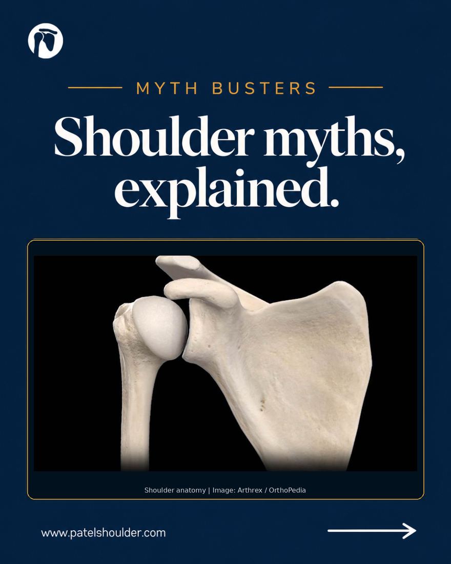 Social post for Dr. Patel busting common shoulder myths