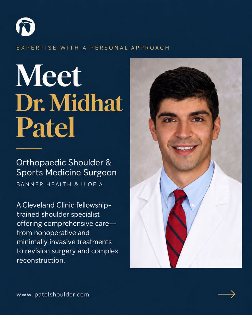Social post introducing Dr. Midhat Patel