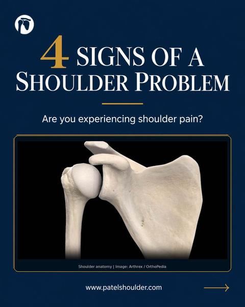 Social post for Dr. Patel on shoulder problems